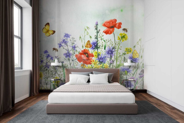 Pittura di fiori e farfalle Pittura di fiori e farfalle