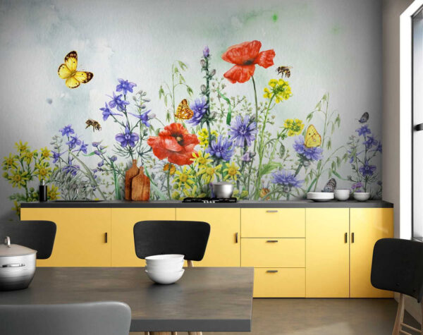 Pittura di fiori e farfalle Pittura di fiori e farfalle