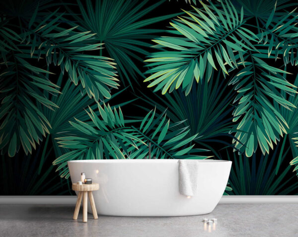 Foglie tropicali su sfondo scuro. Foglie tropicali su sfondo scuro.