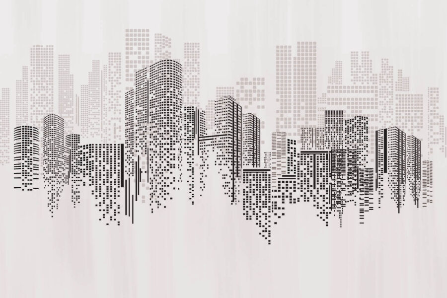 Carta da parati Lo skyline della città con molti edifici - immagine 2