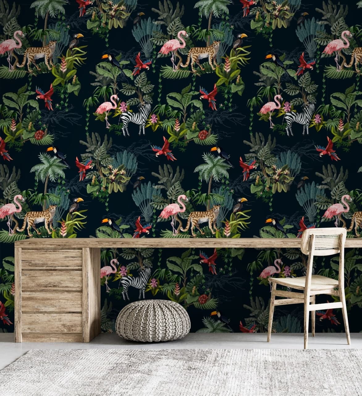 Schema di fenicotteri e zebre u52521piw1m - Schema di fenicotteri e zebre - tegory