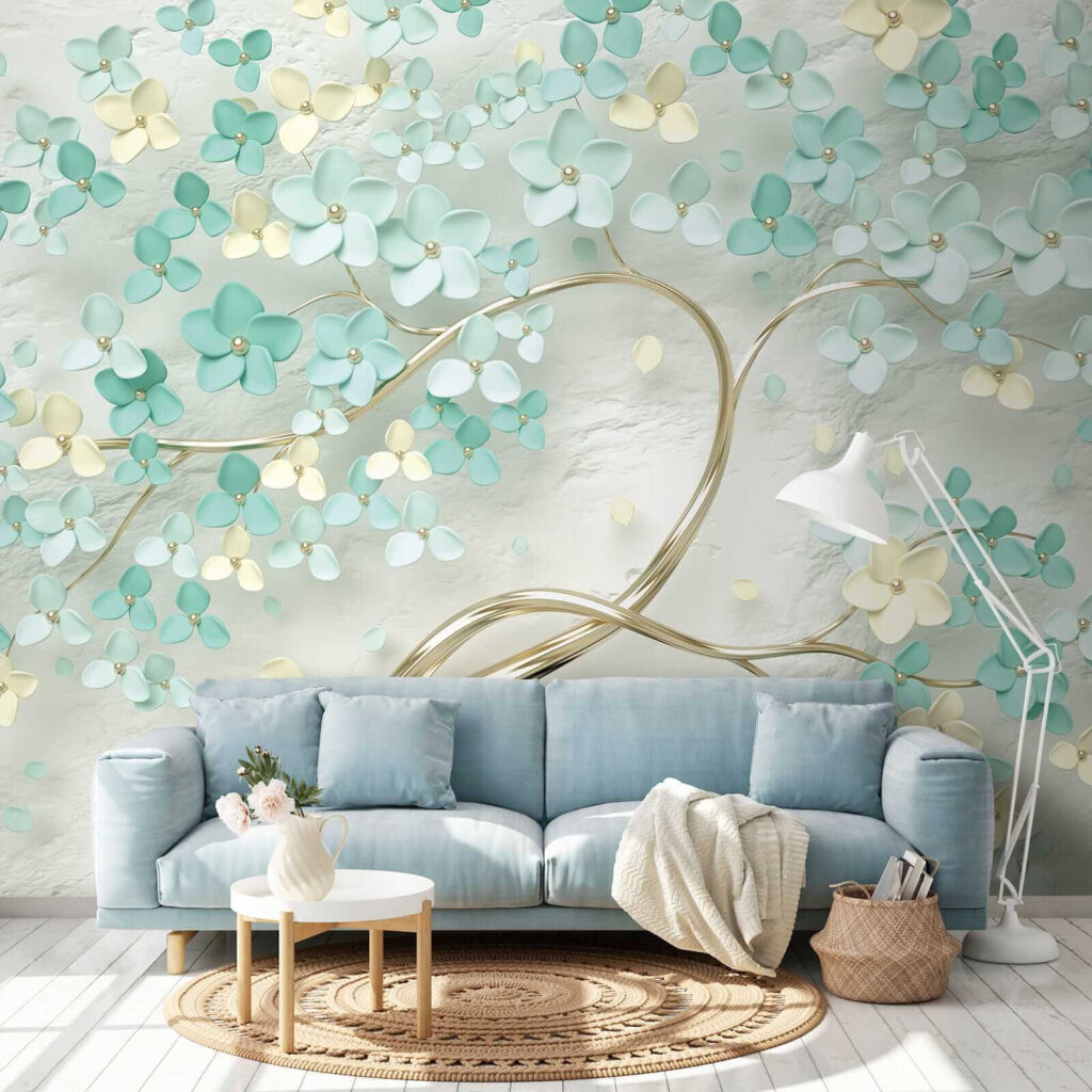 Tree with flowers and leaves Tree with flowers and leaves