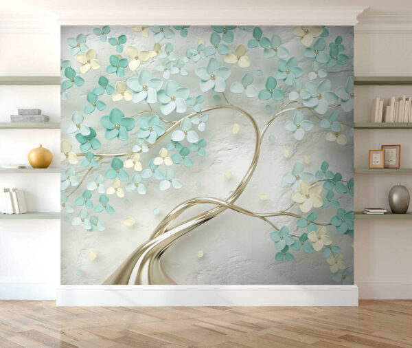 Albero con fiori e foglie Albero con fiori e foglie