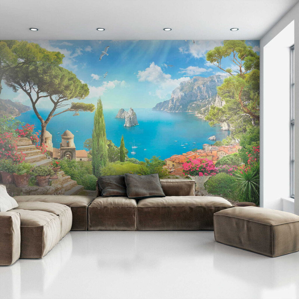 Stone stairs leading to a body of water Stone stairs leading to a body of water