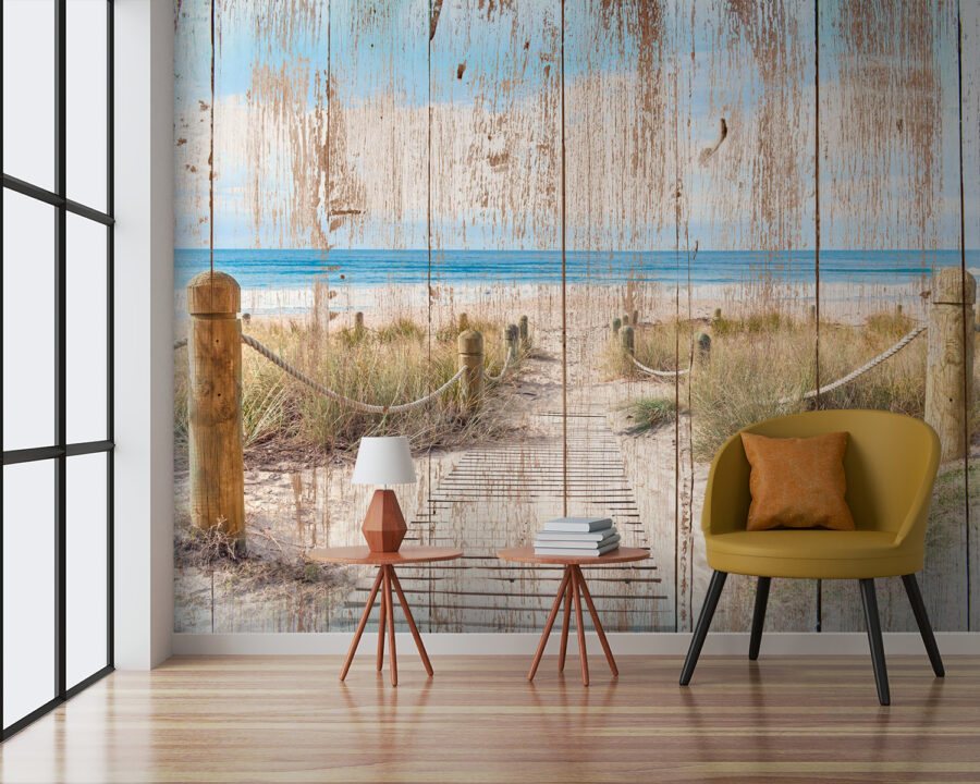 Sentiero di legno che porta alla spiaggia Sentiero di legno che porta alla spiaggia