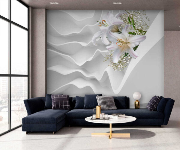 White flower arrangement on a white surface White flower arrangement on a white surface