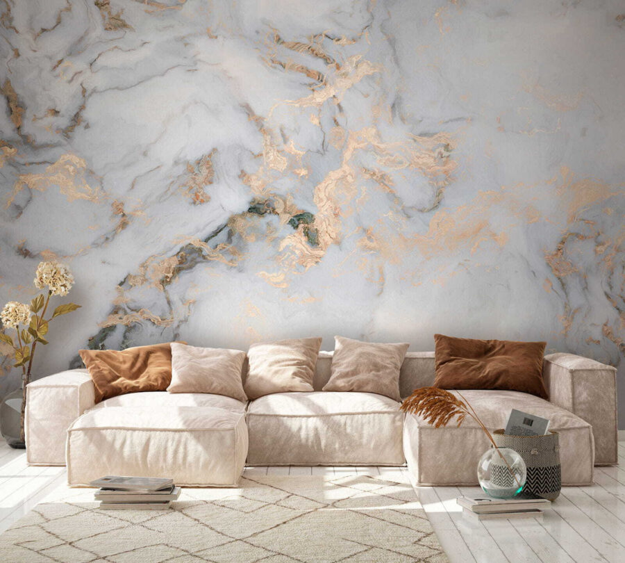 Elegante marmo con venature metalliche