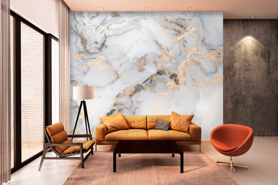 Elegante marmo con venature metalliche