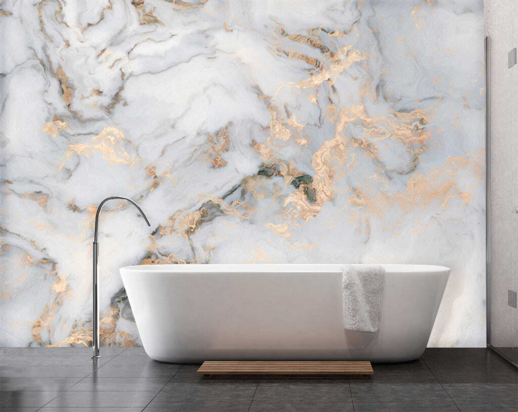 Elegant marble with metallic veins