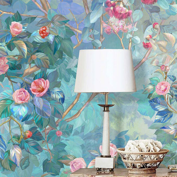 Pittura di un albero con fiori Pittura di un albero con fiori