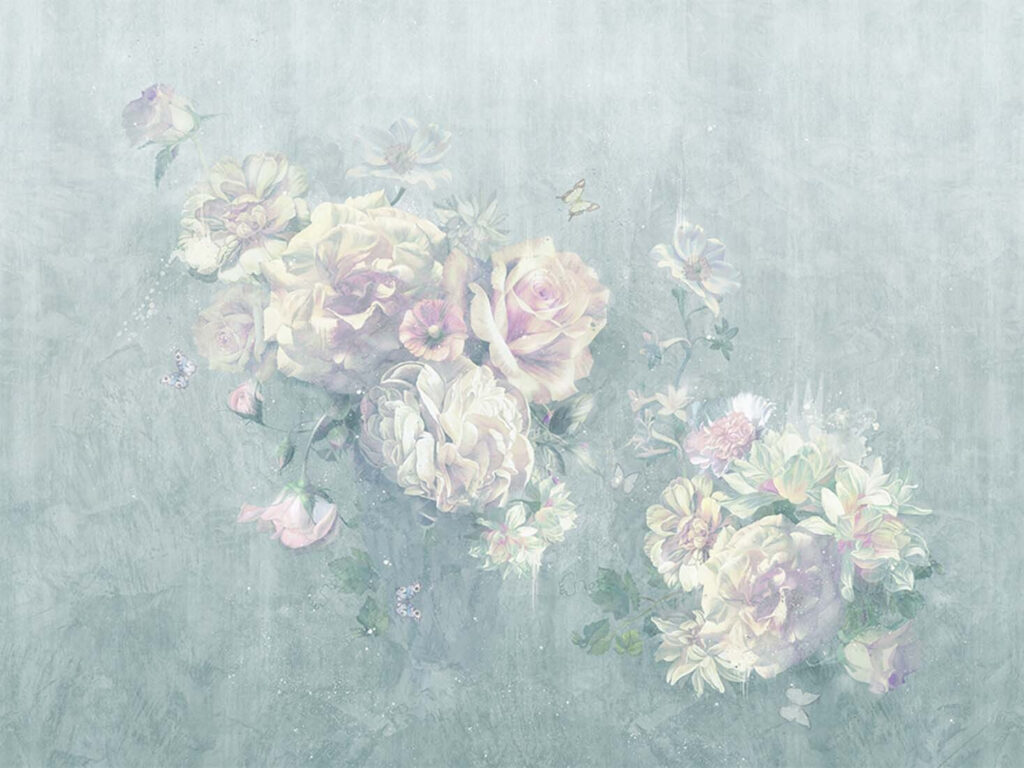 Pittura di fiori e farfalle Pittura di fiori e farfalle