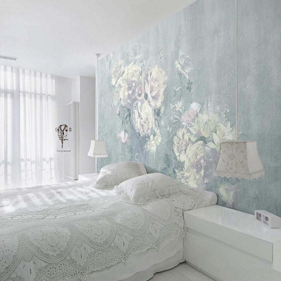 Pittura di fiori e farfalle Pittura di fiori e farfalle