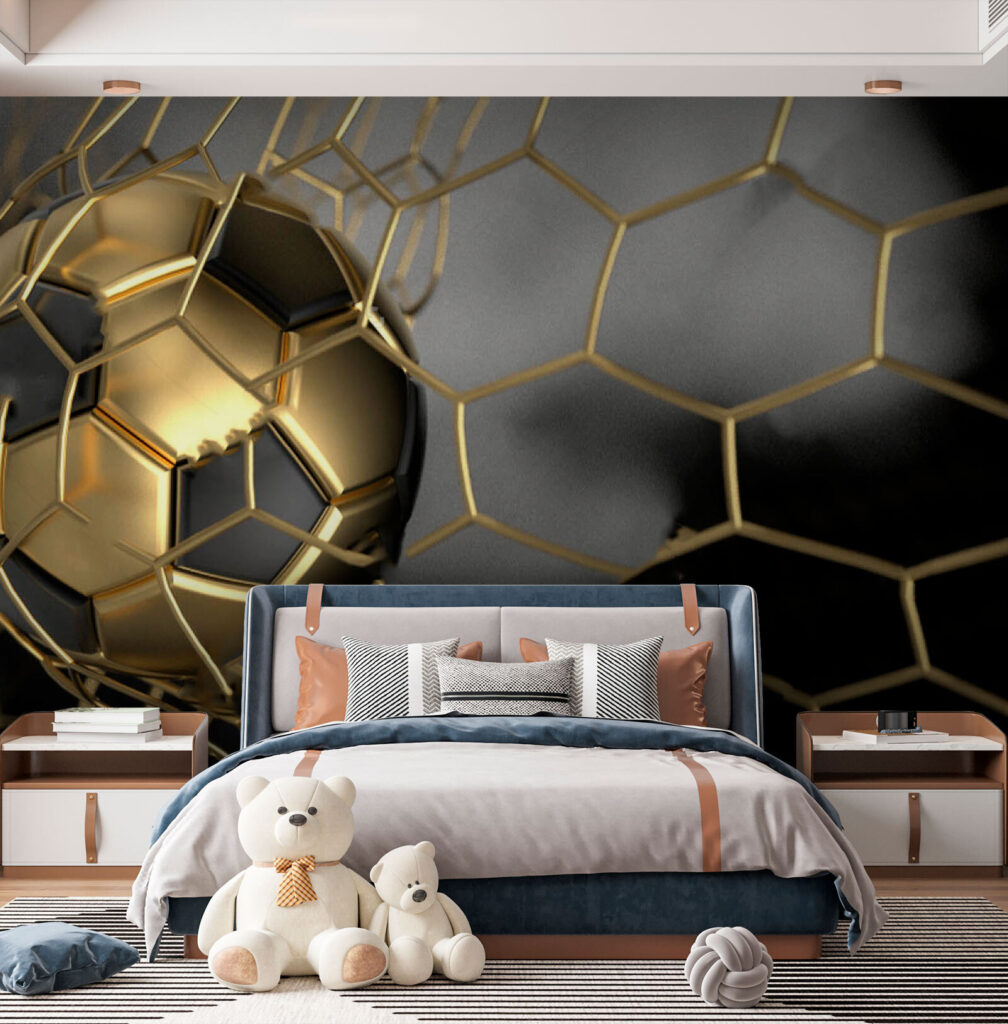 Football ball in a net Football ball in a net