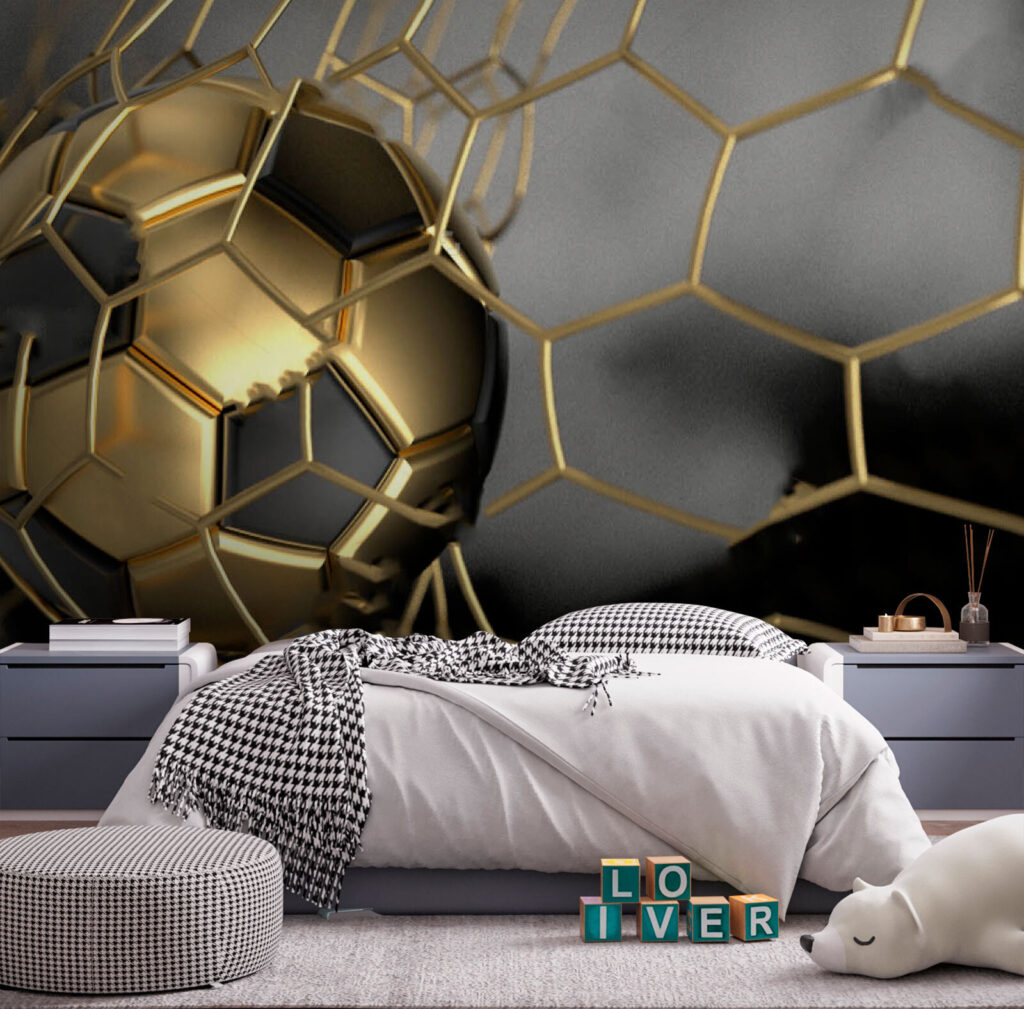 Football ball in a net Football ball in a net