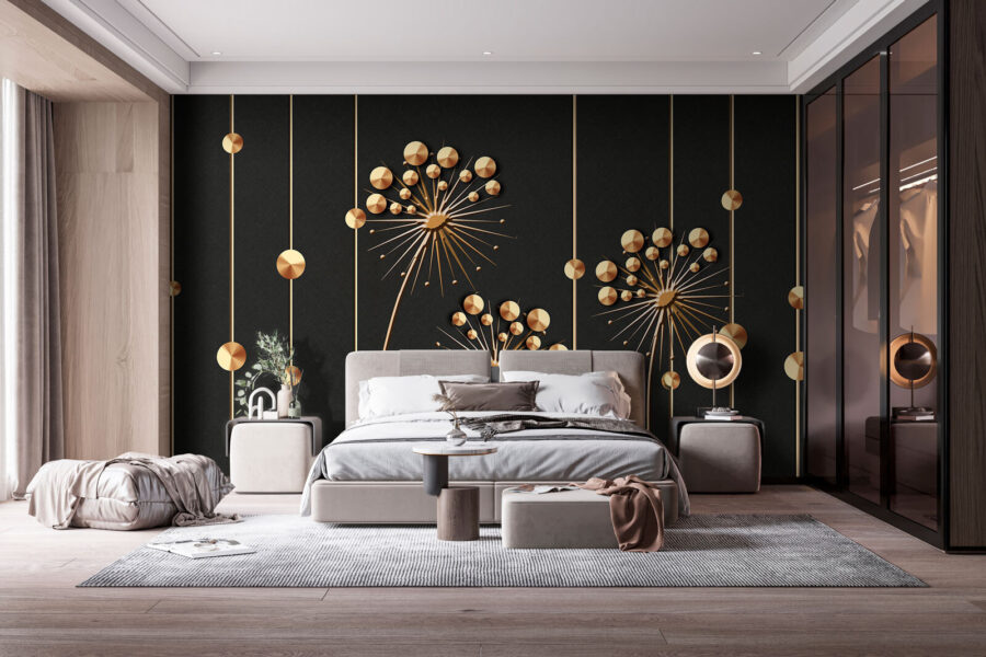 Elegante design floreale in tonalità scure