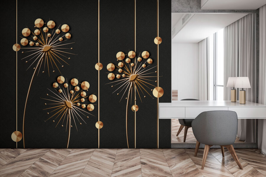 Elegante design floreale in tonalità scure