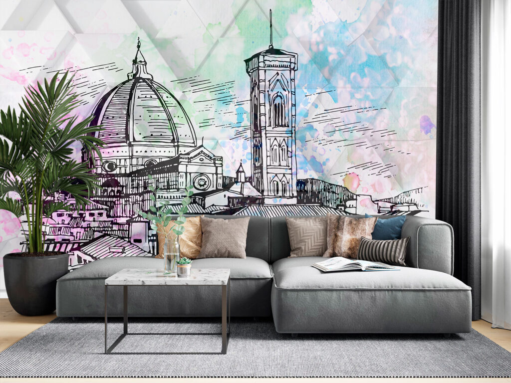 Drawing of a city Drawing of a city