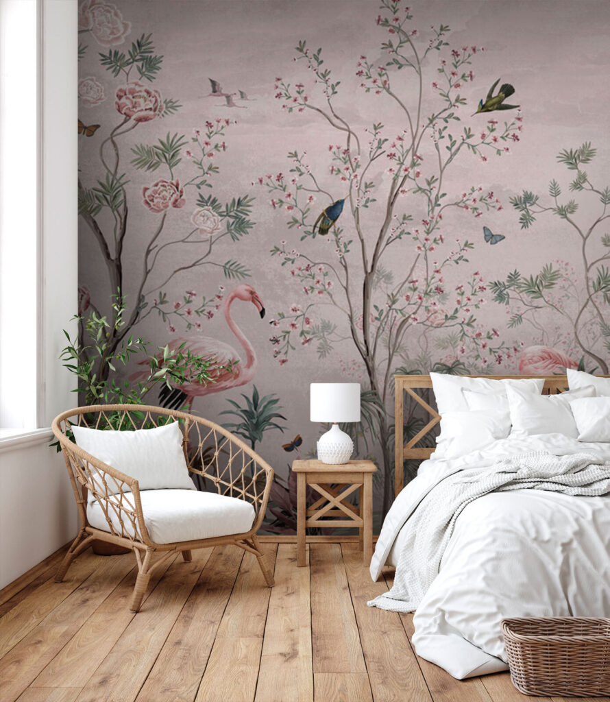 u73559pib1 890x1024 - Carta da parati con uccelli e piante - tegory