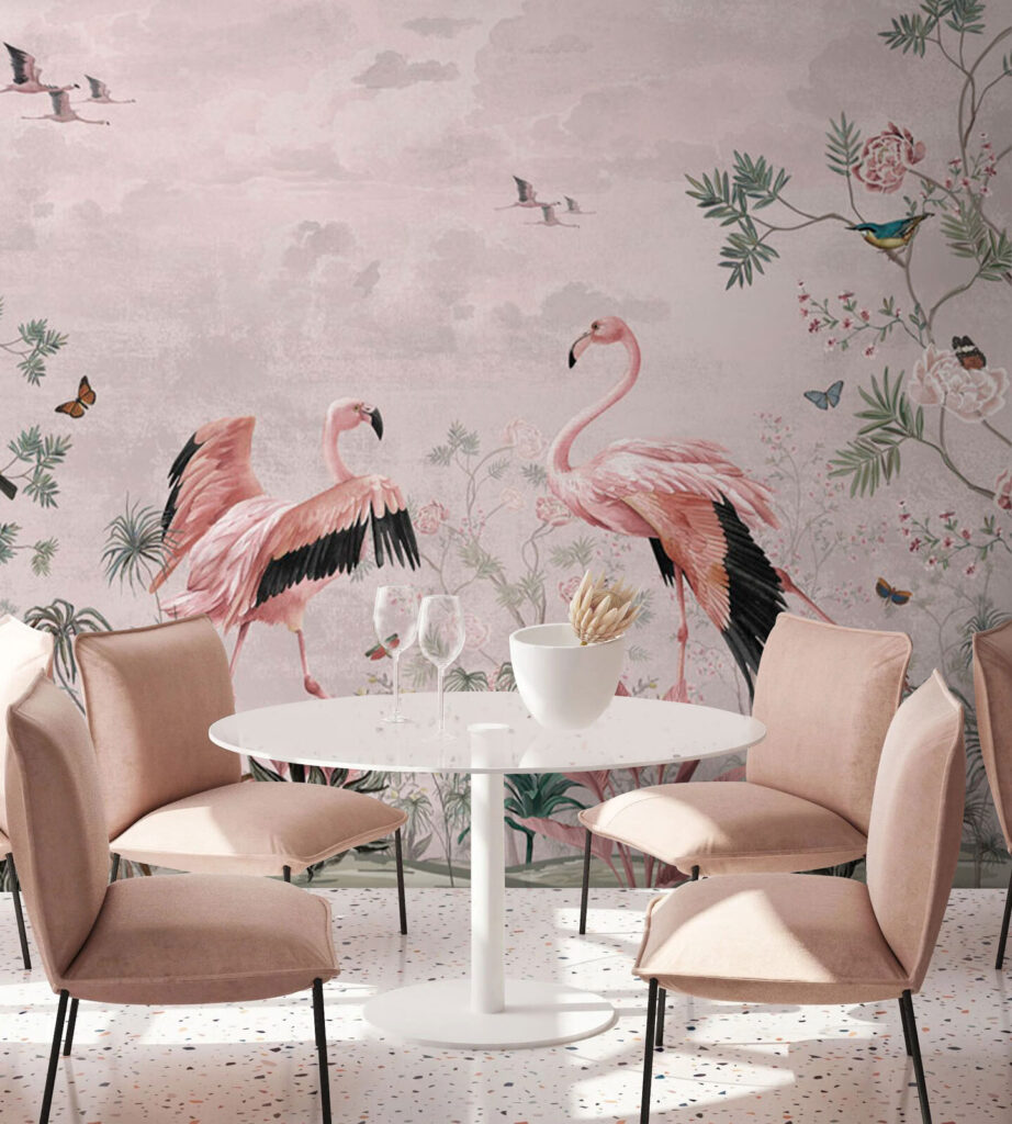 u73559piq1 922x1024 - Carta da parati con uccelli e piante - tegory