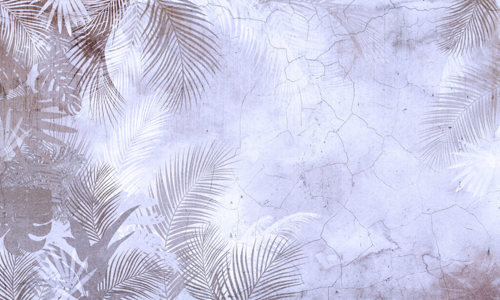 A wall with palm leaves A wall with palm leaves