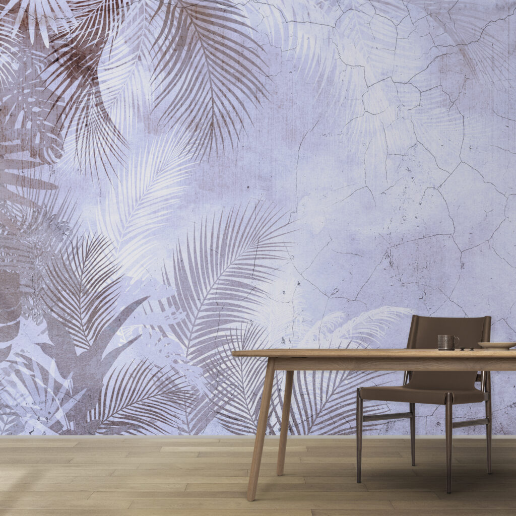 A wall with palm leaves A wall with palm leaves