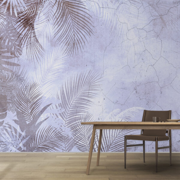 A wall with palm leaves A wall with palm leaves