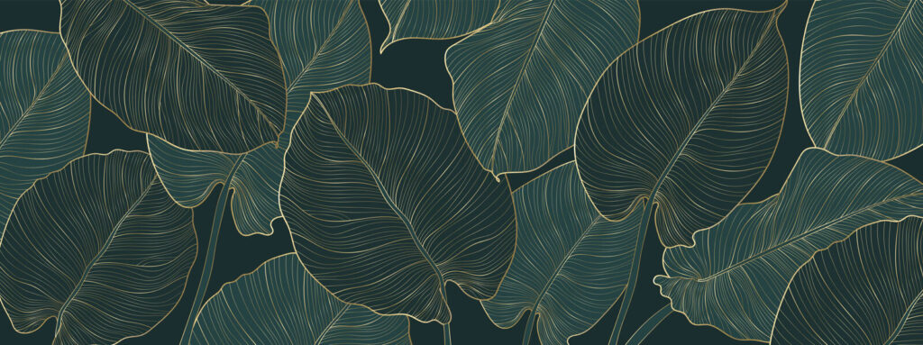 Elegant leaves with intricate details