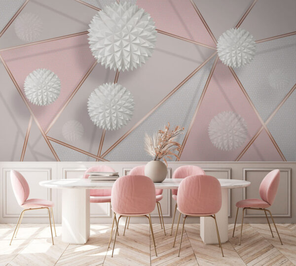 Design geometrico bianco e rosa Design geometrico bianco e rosa