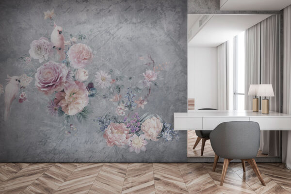 Pittura di fiori e uccelli Pittura di fiori e uccelli
