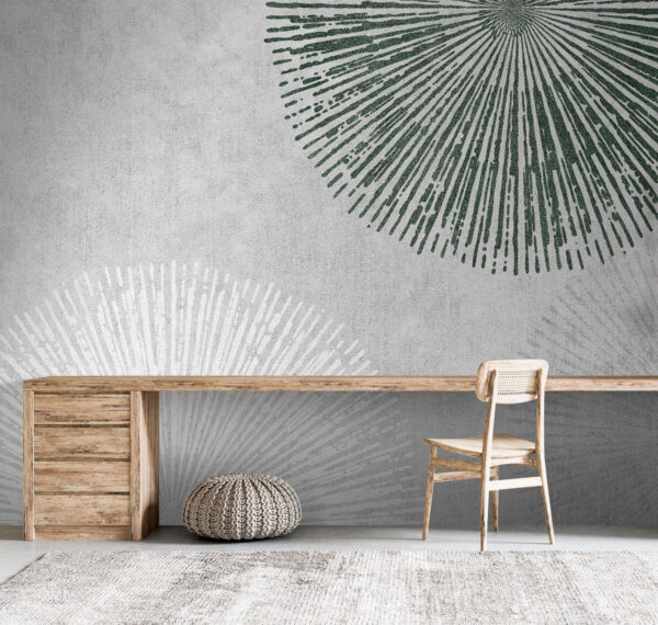Design circolare bianco e verde Design circolare bianco e verde
