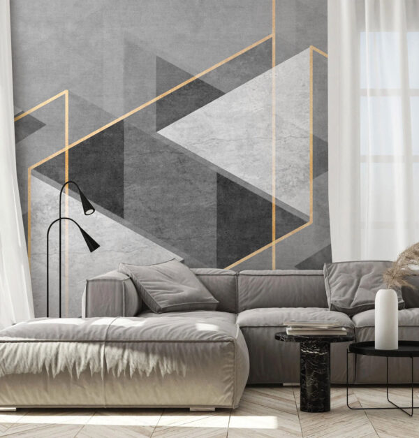 Design geometrico grigio e bianco Design geometrico grigio e bianco