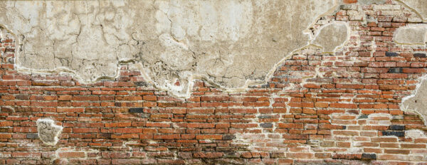 Muro di mattoni con muro di cemento Muro di mattoni con muro di cemento