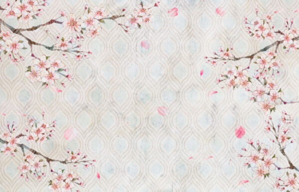 Motivo floreale bianco e rosa Motivo floreale bianco e rosa