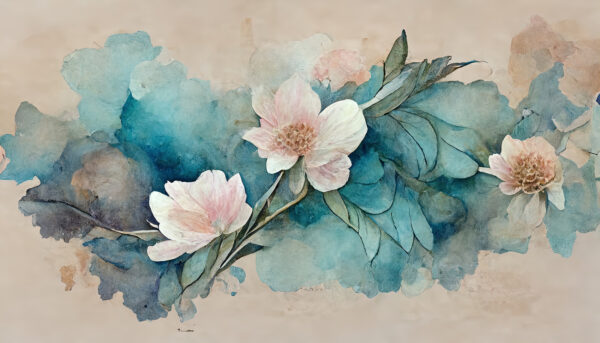 Pittura di fiori e foglie Pittura di fiori e foglie