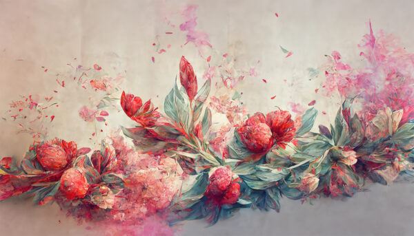 Pittura di fiori e foglie Pittura di fiori e foglie