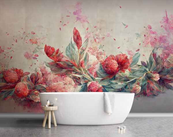 Pittura di fiori e foglie Pittura di fiori e foglie