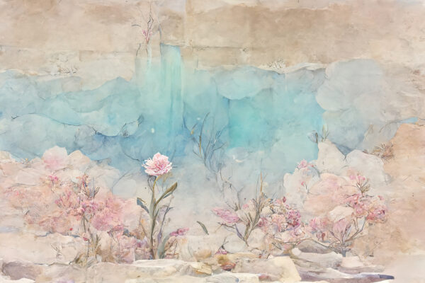 Pittura di fiori e rocce Pittura di fiori e rocce