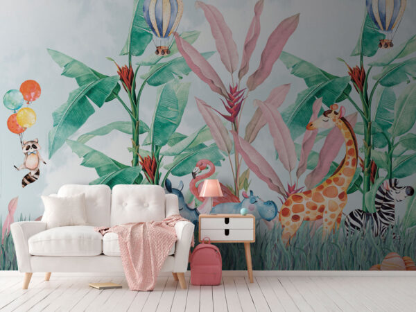 Carta da parati Gruppo di animali in un campo (COD: u74711) Carta da parati Carta da parati Gruppo di animali in un campo (COD: u74711)