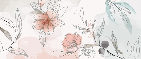 Disegno di fiori e foglie Disegno di fiori e foglie