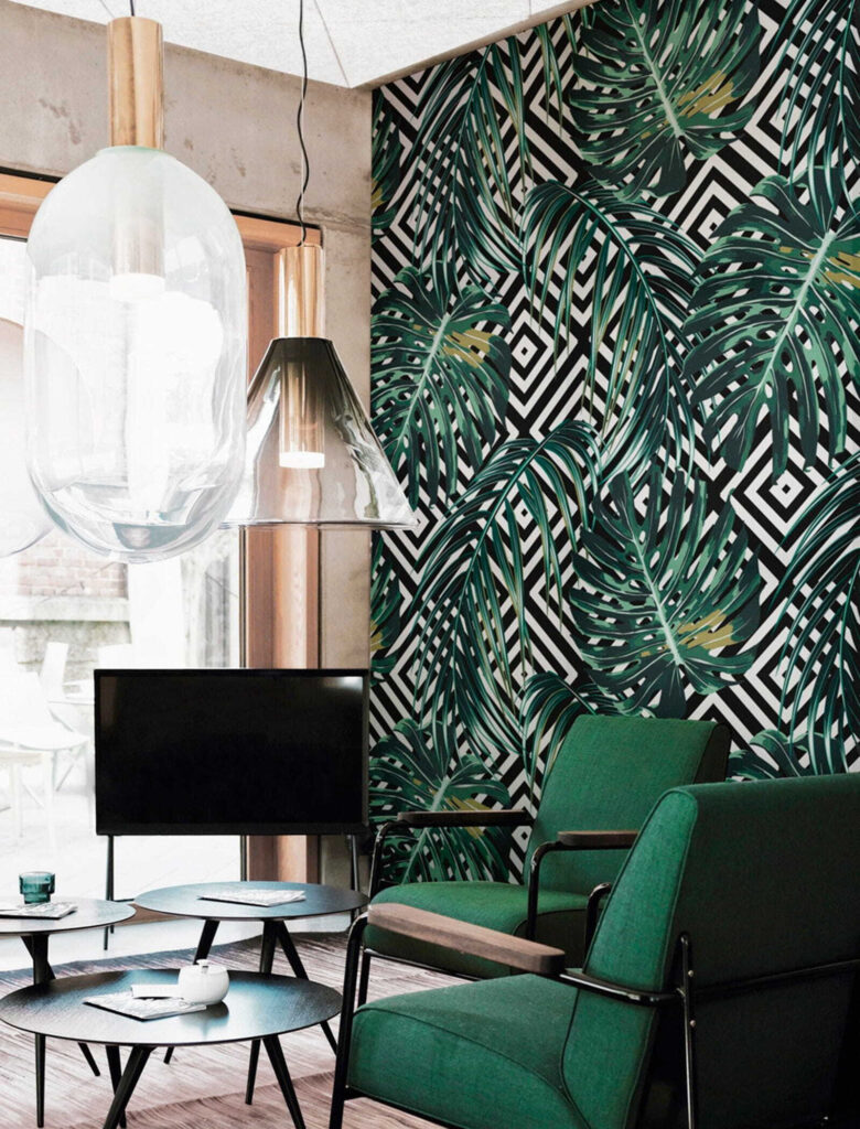 u79688pig1 780x1024 - Motivo di foglie su sfondo bianco e nero - tegory