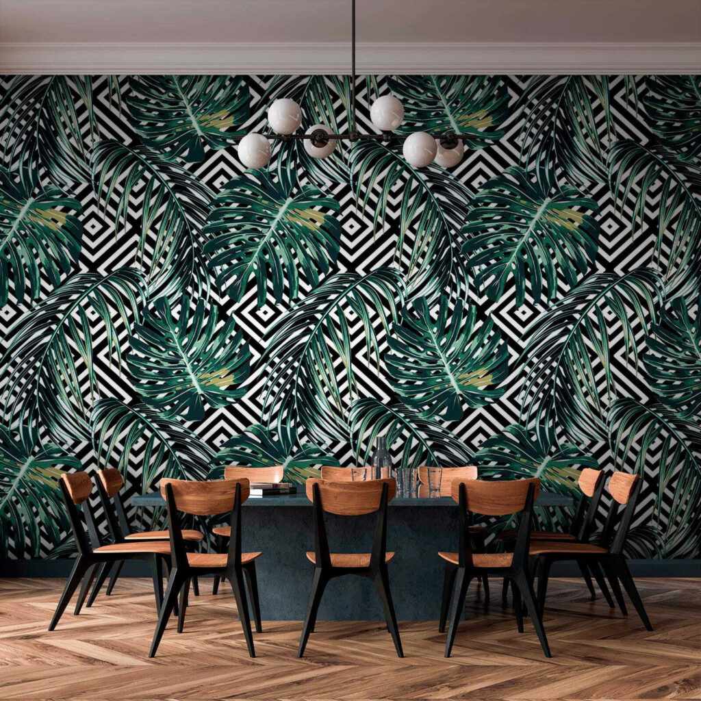 u79688piq1 1024x1024 - Motivo di foglie su sfondo bianco e nero - tegory