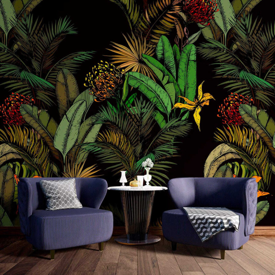 Modello di piante tropicali