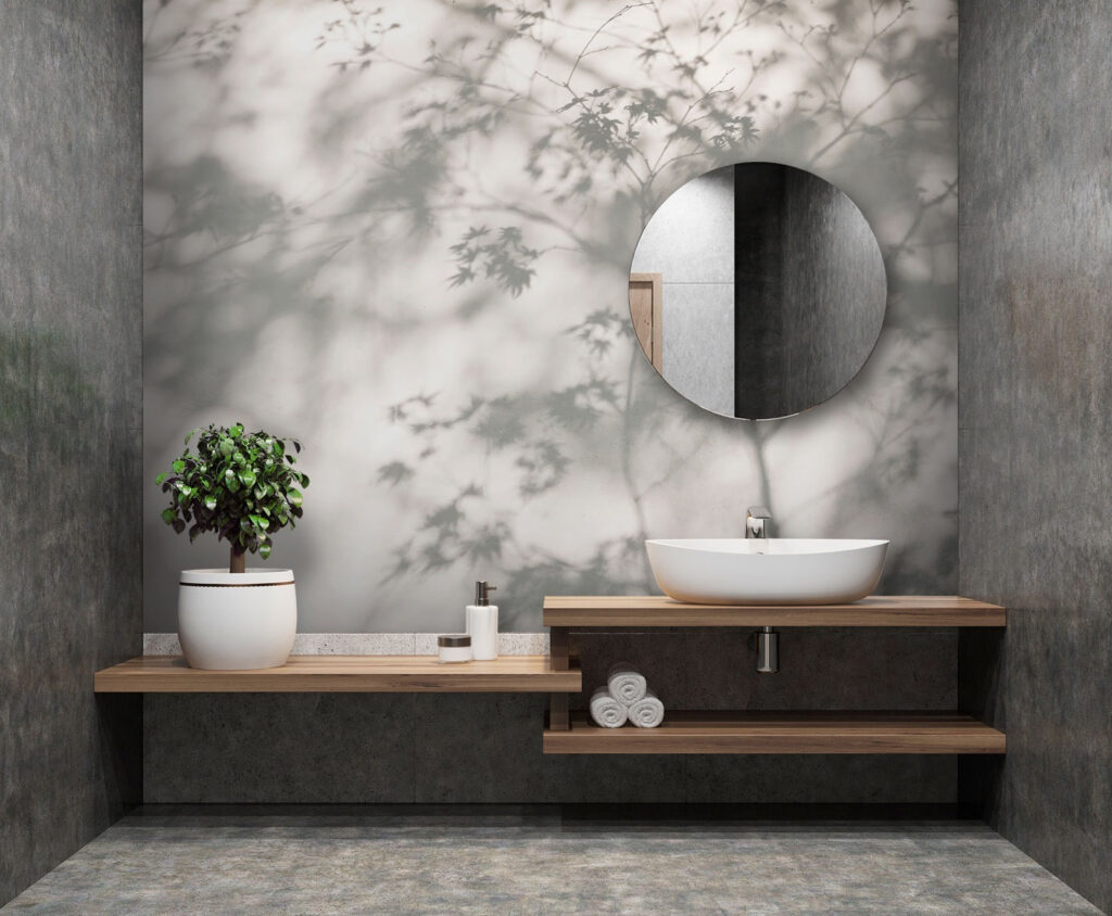 Shadows leaves on a wall