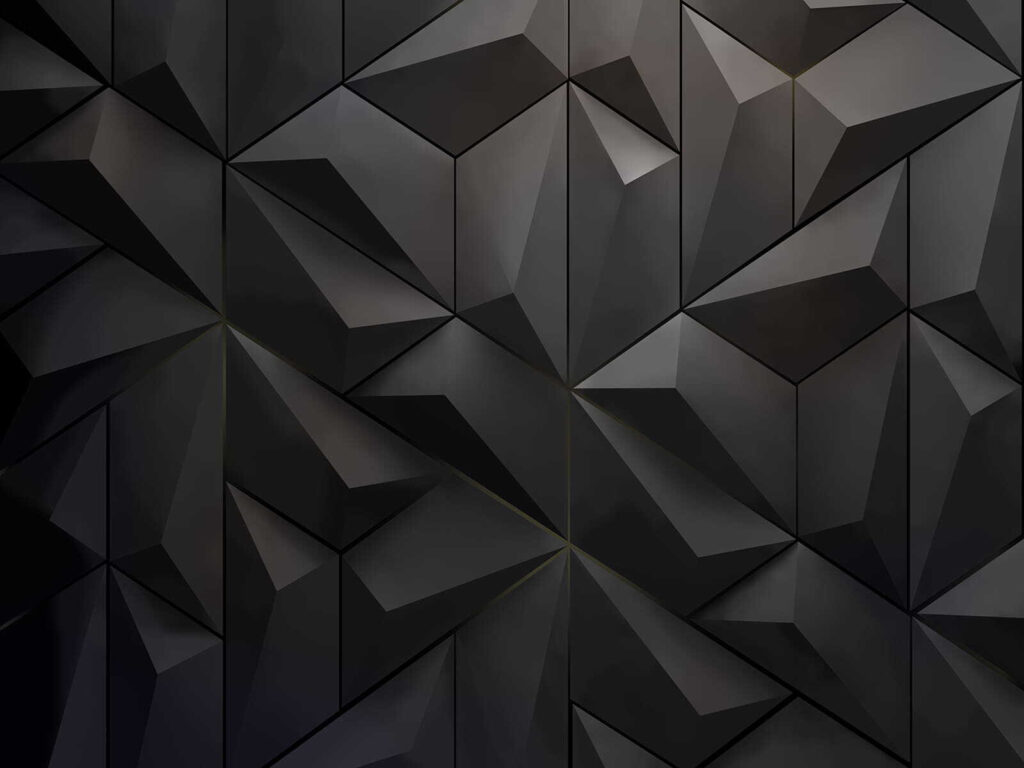 Parete nera con molti triangoli Parete nera con molti triangoli