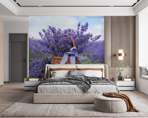 Cesto di fiori viola Cesto di fiori viola