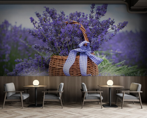Cesto di fiori viola Cesto di fiori viola