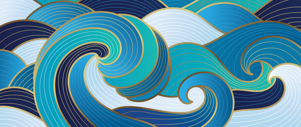 Un'onda blu e bianca Un'onda blu e bianca