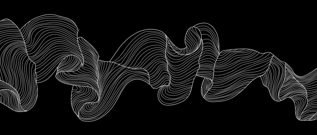 Line art bianche su sfondo nero Line art bianche su sfondo nero