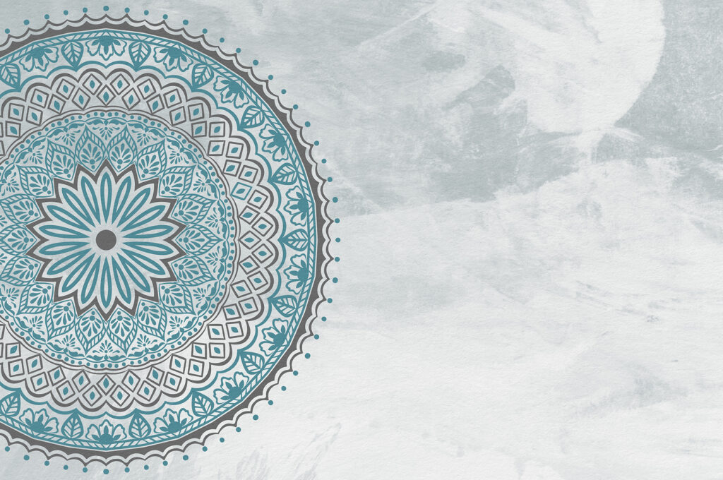 Un mandala blu e grigio Un mandala blu e grigio