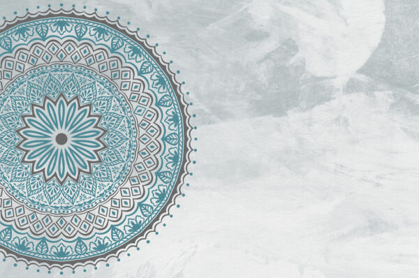 Un mandala blu e grigio Un mandala blu e grigio